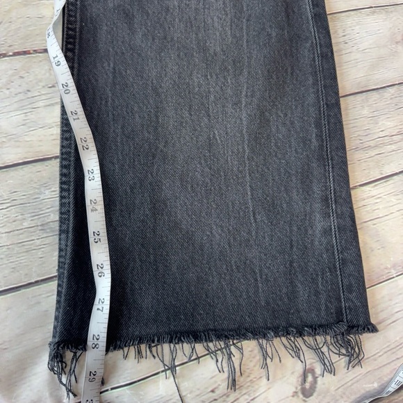 Zara Black High-Rise wide leg raw hem jeans size 2 / EUR 34 - Picture 9 of 10